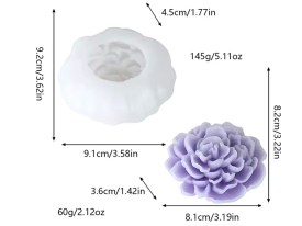 Molde silicona flor de loto grande ancha 